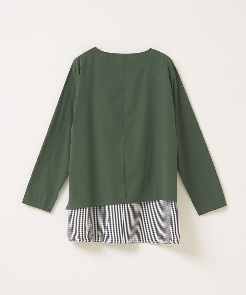 BASIC&ストライプ レイヤードトップス